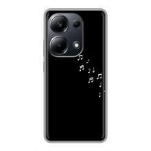 Чехол с картинками на черном фоне для Xiaomi POCO M6 Pro – Ноты