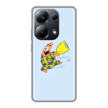 Чехол с картинкой Патрик на Xiaomi POCO M6 Pro (Патрик с подушкой)