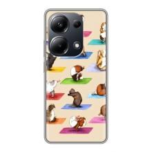 Чехол с Прикольным принтом на Xiaomi POCO M6 Pro – Ёга свинок