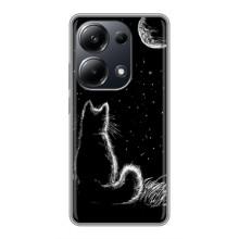 Чохол з принтом для Xiaomi POCO M6 Pro (AlphaPrint) Модні коти (Котик і місяць)