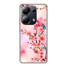 Чехол с принтом САКУРЫ на Xiaomi POCO M6 Pro – Бабочки на сакуре