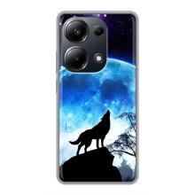 Чохол з Вовком на Xiaomi POCO M6 Pro – Виє на місяць