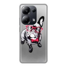 Чехол (ТПУ) Милые собачки для Xiaomi POCO M6 Pro – Бульдог в очках