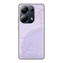Чехол цветочный дизайн для Xiaomi POCO M6 Pro – Монстера фиолетовая