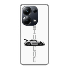 Чохол з авто Порше для Xiaomi POCO M6 Pro – білий порше