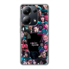 Чохол Гра в кальмара для Xiaomi POCO M6 Pro – Колаж гра кальмара