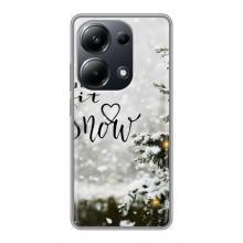Новорічні, Святкові Чохли для Xiaomi POCO M6 Pro - 2024 год (Let it snow)