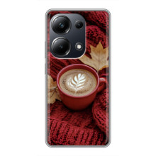 Чехол с уникальным дизайном «Осень с кофе» для Xiaomi POCO M6 Pro – Кофе на пледе