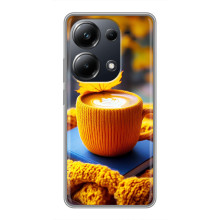 Чехол с уникальным дизайном «Осень с кофе» для Xiaomi POCO M6 Pro – Кофе с жёлтым