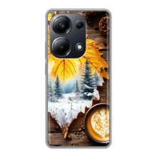 Чехол с уникальным дизайном «Осень с кофе» для Xiaomi POCO M6 Pro – Осенне-зимнее кофе