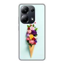 Чохли з тематикою "КВІТИ" на Xiaomi POCO M6 Pro (Квітка-морозиво)