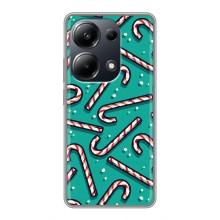 Силиконовый бампер на рождество для Xiaomi POCO M6 Pro (Леденцы)