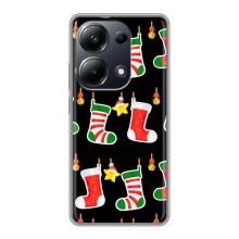 Силиконовый бампер на рождество для Xiaomi POCO M6 Pro (Рождественские подарки)