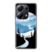 Силиконовый бампер на рождество для Xiaomi POCO M6 Pro (Рождественский Олень)