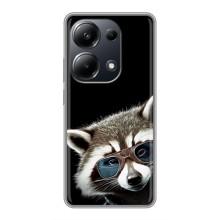 Силиконовый Чехол с Енотами на Xiaomi POCO M6 Pro – Стильный Енот