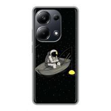 Силіконовый Чохол з принтом "Космонавти" на Xiaomi POCO M6 Pro – Космонавт на рибалці