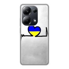 Силиконовый Чехол на Xiaomi POCO M6 Pro (Я-Украина) – Украинская кардиограмма