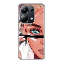 Силіконовый Чохол на Xiaomi POCO M6 Pro з картинкой Модных девушек (Дівчина та вії)
