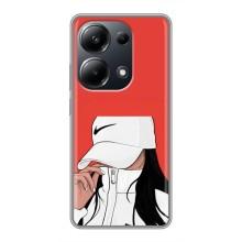 Силіконовый Чохол на Xiaomi POCO M6 Pro з картинкой Модных девушек (Дівчина Nike)