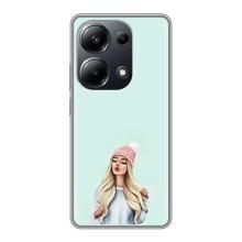 Силіконовый Чохол на Xiaomi POCO M6 Pro з картинкой Модных девушек (В шапці)