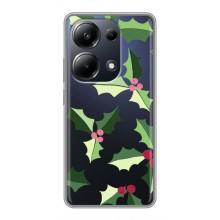 Зимні Чохли для Поко М6 Про - прозорий фон (Різдвяний фон)