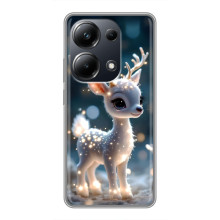 Яркий чехол для Xiaomi POCO M6 Pro с Зимними Оленятами – Блистающий оленёнок
