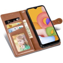 Кожаный чехол книжка GETMAN Gallant (PU) для Xiaomi Redmi 13 4G / Poco M6 4G – Коричневый