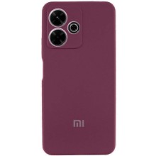 Чохол Silicone Cover Lakshmi Full Camera (AAA) with Logo для Xiaomi Redmi 13 4G / Poco M6 4G (Бордовий)