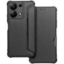 Кожаный чехол-книжка GETMAN Razor (PU) для Xiaomi Redmi 13 4G / Poco M6 4G – Черный