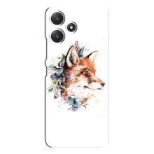 Чохли з картинкою Лисичка для Xiaomi POCO M6 (VPrint) (Лиса в квітах)