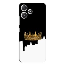 Чехол (Корона на чёрном фоне) для Поко М6 (Золотая корона)
