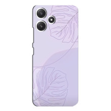 Чехол цветочный дизайн для Xiaomi POCO M6 – Монстера фиолетовая