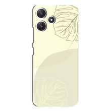 Чехол цветочный дизайн для Xiaomi POCO M6 – Зелёный фон
