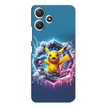 Чохол з Пікачу на Xiaomi POCO M6 (Лого Пікачу)