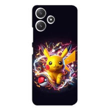 Чохол з Пікачу на Xiaomi POCO M6 (Пікачу з м'ячем)