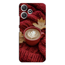 Чехол с уникальным дизайном «Осень с кофе» для Xiaomi POCO M6 – Кофе на пледе