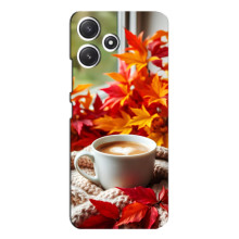 Чехол с уникальным дизайном «Осень с кофе» для Xiaomi POCO M6