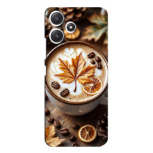 Чехол с уникальным дизайном «Осень с кофе» для Xiaomi POCO M6 – Пряный кофе