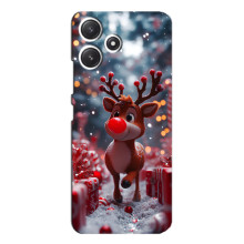 Яркий чехол для Xiaomi POCO M6 с Зимними Оленятами – Олень среди подарков