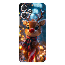 Яркий чехол для Xiaomi POCO M6 с Зимними Оленятами – Олень в шарфе