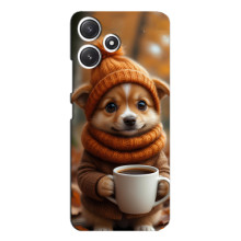 Печатный чехол «Зверята с кофе» для Xiaomi POCO M6 – Песик с кофе