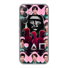 Чехол Гра в кальмара для Xiaomi Poco M7 Plus – Персонажи игры кальмара