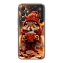 Печатный чехол «Зверята с кофе» для Xiaomi Poco M7 Plus – Белка с кофе