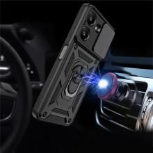 Ударопрочный чехол Camshield Serge Ring для Xiaomi Poco M7 Pro 5G – Черный