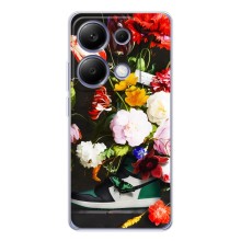 Брендновые Чехлы для Xiaomi Poco M7 Pro 5G - (PREMIUMPrint) (Nike цветы)