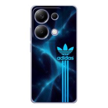 Чехлы Адидас для Xiaomi Poco M7 Pro 5G (AlphaPrint) (Синий Адидас)