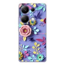 Чехлы с Цветами для Xiaomi Poco M7 Pro 5G (VPrint) (Цветочный дизайн)