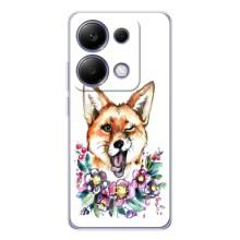 Чехлы с картинкой Лисички для Xiaomi Poco M7 Pro 5G (VPrint) (Веселая лисичка)