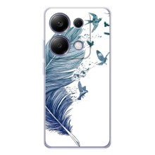Чехол с картинкой (Стильные) для Поко М7 Про 5G - (AlphaPrint) (Перышко)