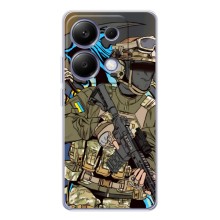 Чехлы с картинкой ЗСУ для Xiaomi Poco M7 Pro 5G (AlphaPrint) (Воин ВСУ)